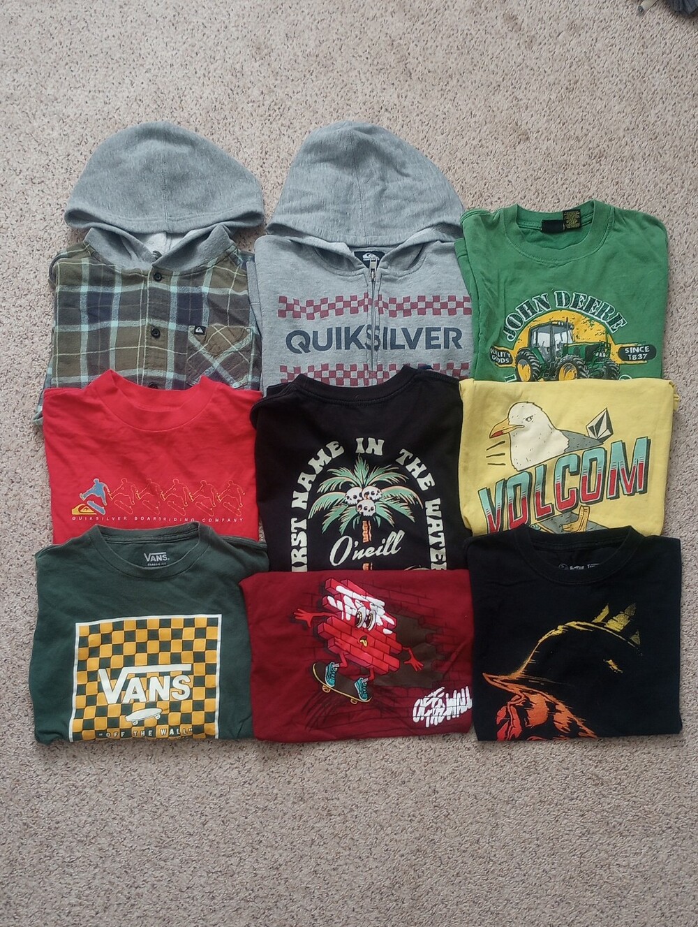 Quicksilver John Deere Vans Metal Mulisha Volcom O'Neil Boys Shirts & Tops Lot
